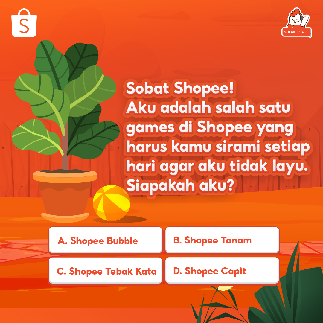 Sobat Shopee! Untuk kalian yang sering main games di Shopee, kira-kira jawabannya apa ya?🧐

Kuy REPLY di bawah ini dan dapetin kejutan dari Mimin🥳 #Shopeecare #MelayaniDenganSolusi
