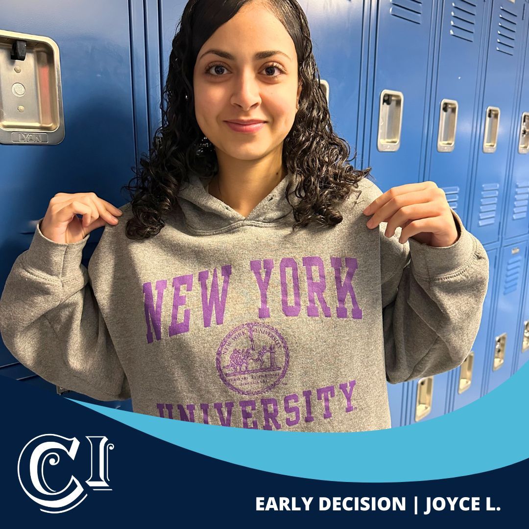 Another exciting early decision acceptance to share! Congratulations to Joyce L. on her acceptance to NYU! 🎉 We're thrilled for you!