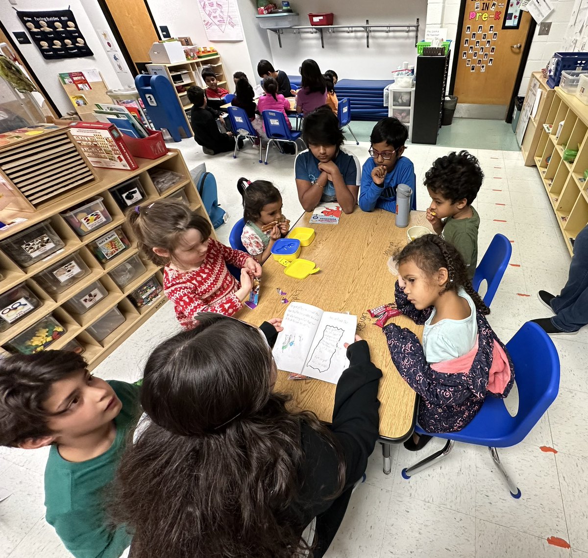 MrsScottWBMS's tweet photo. Today my 4th and 5th graders shared the myths they wrote and illustrated with PreK. I was so proud of them! @nikkoleflowers1 @pwright1717 @FCSESOL https://t.co/hYvKbkdaPj
