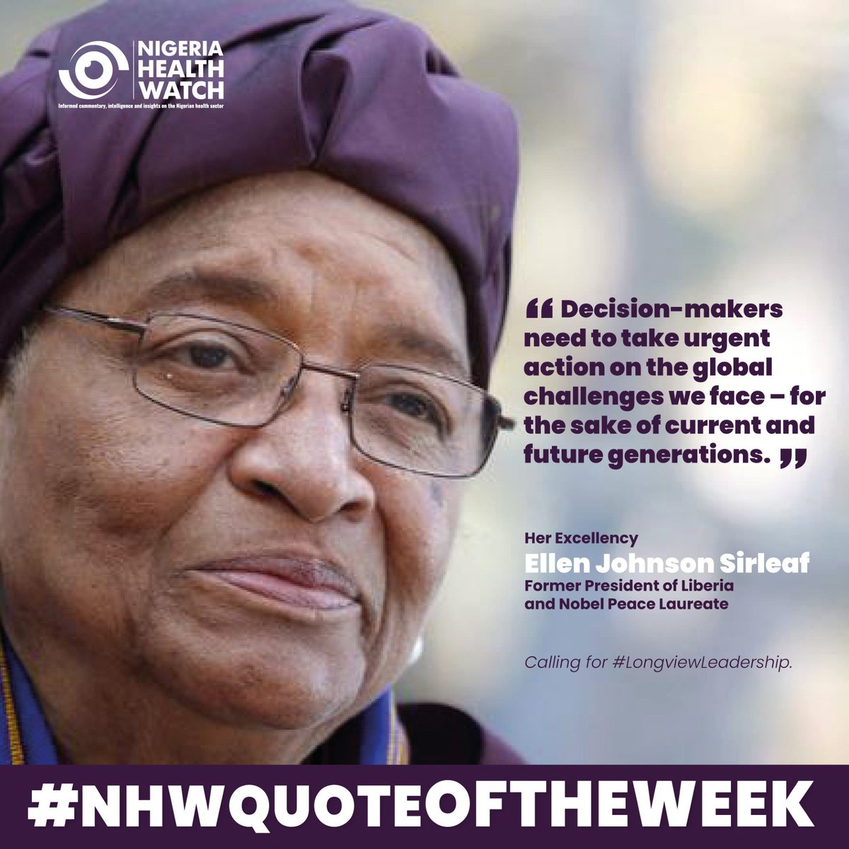 #NHWQUOTEOFTHEWEEK

The world is facing global challenges that threaten the very existence of life.

The #climatechange crisis, pandemic risks, geopolitical tensions & more call for urgent attention & actions to address these existential threats head-on.
#LongviewLeadership