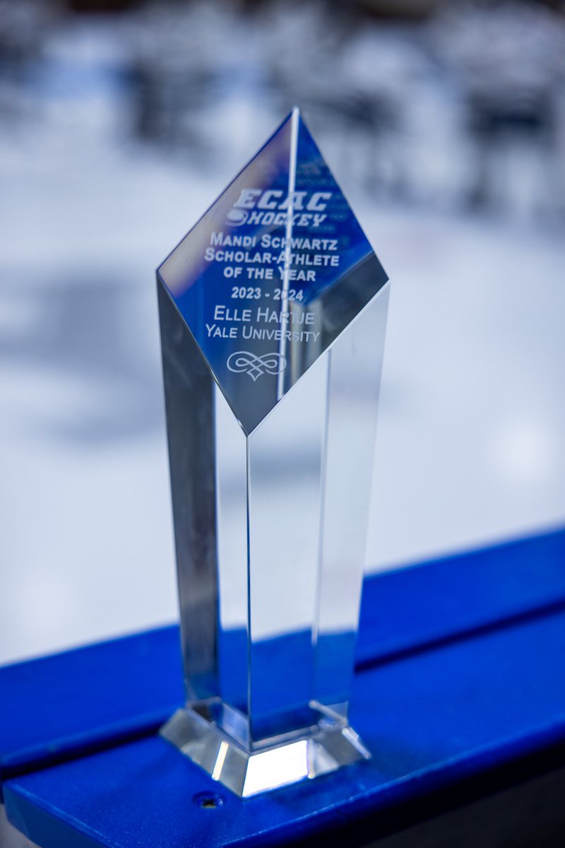 More 𝗛𝗔𝗥𝗗𝗪𝗔𝗥𝗘 for 𝗛𝗔𝗥𝗧𝗝𝗘 🏆 

Congrats to our captain on receiving the 2024 Mandi Schwartz Scholar-Athlete of the Year Award. Couldn’t be more proud! #ThisIsYale