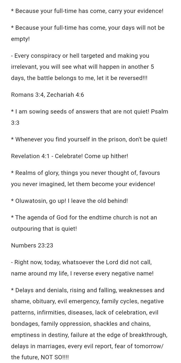 TosinofJesus's tweet photo. PRAYER POINTS, DECREES, AND DECLARATIONS FOR FEBRUARY 2024 #HallelujahChallenge DAY 12 https://t.co/15SZ3hU20x