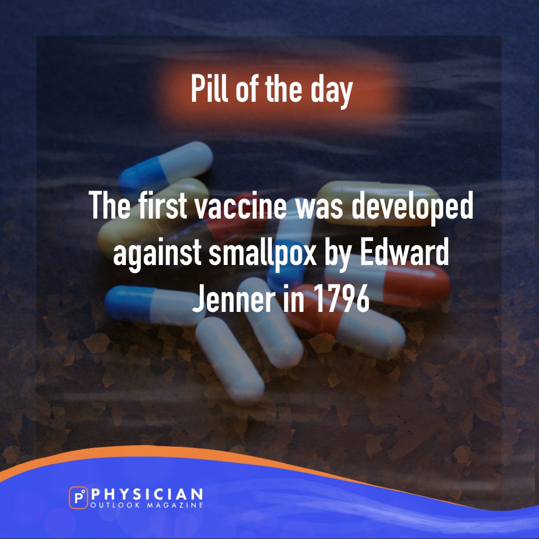 In 1796, Edward Jenner changed the world of medicine by developing the first vaccine against smallpox. 💉
Using the cowpox pustules, Jenner paved the way for modern vaccines.
#physicianoutlook #healthfunfacts #physicianoutlookspanish #pilloftheday