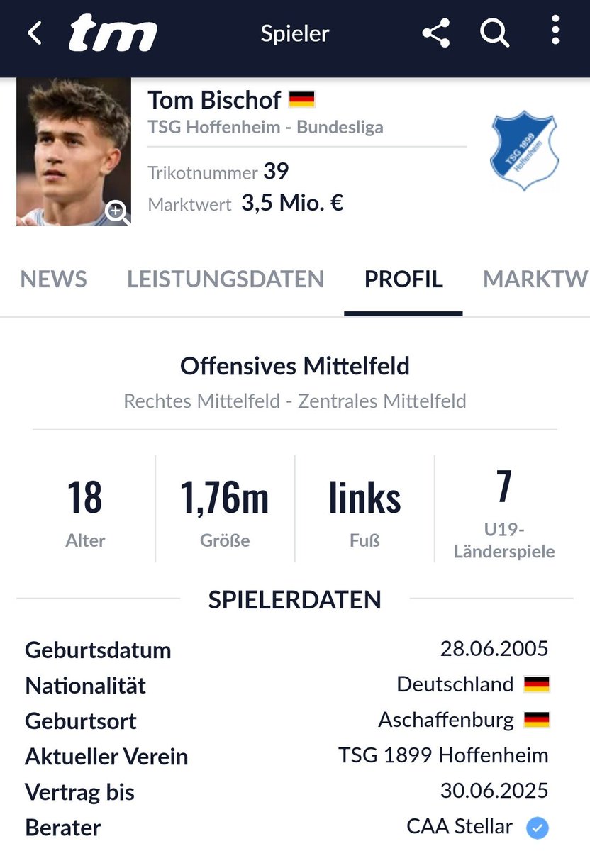 Was würdet ihr davon halten wenn unser VfB Stuttgart denn verpflichten würde???
Der hat nur noch ein Vertrag bis 2025!!!
Und er ist ein deutscher Spieler, und der Sebastian Hoeneß kennt ihn sehr gut