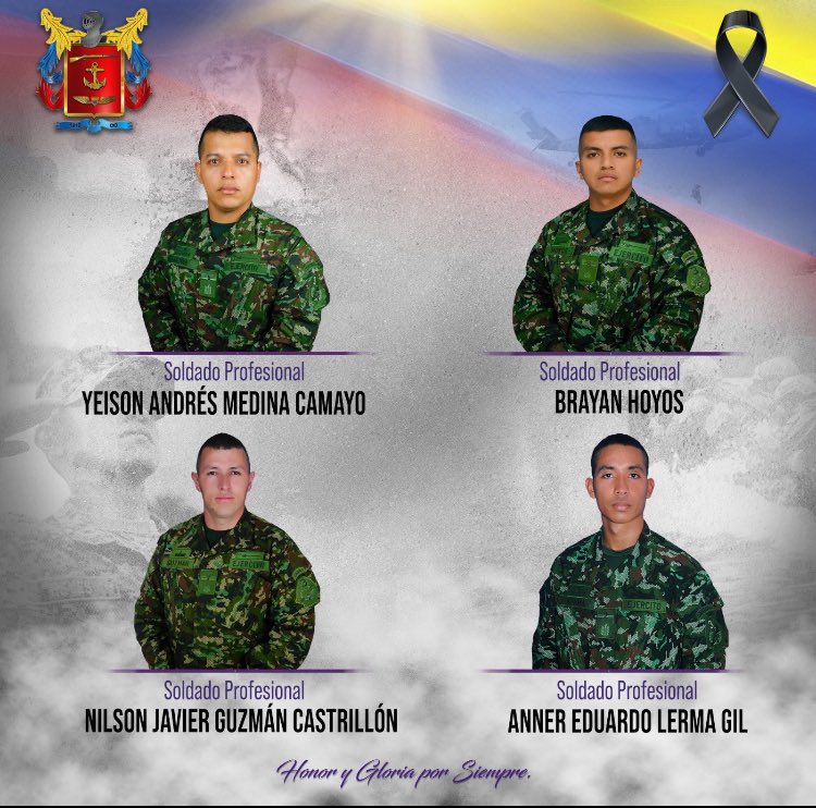 Dolor de patria y dolor del pueblo cuatro Soldados Profesionales hijos del pueblo!!

⁦<a href="/mindefensa/">Mindefensa</a>⁩ las cosas no han cambiado