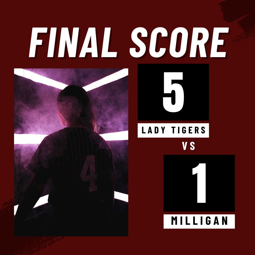 Patterson and Coley on the mound combine for a 2-hitter to bring the tigers to victory game two vs. Milligan!! 
Opening day sweep for the Tigers🧹🧹