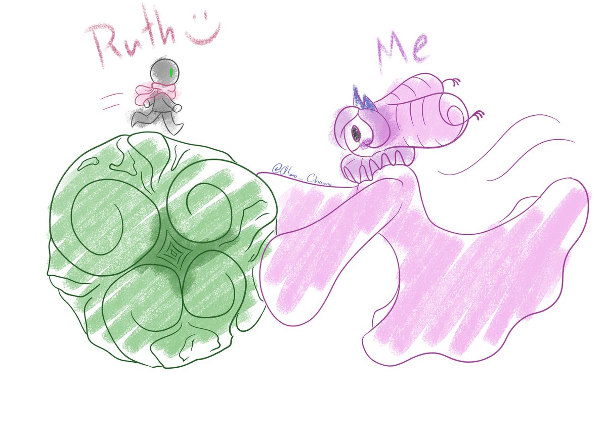 alma_chroma's tweet image. Saina made a cute drawing of her and her best friend #CTTS #Katamari