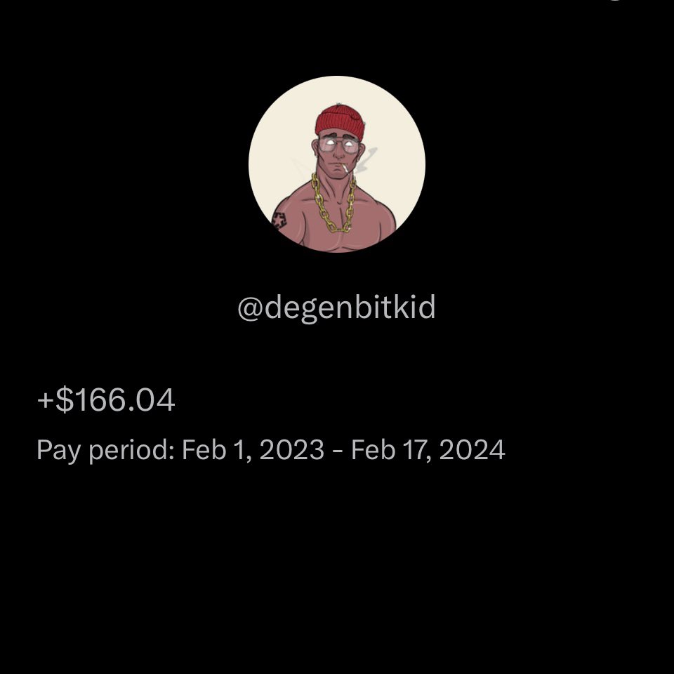I got my first ever X payment. 🥹