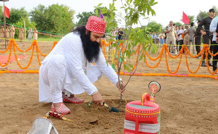 Make occasions memorable with the eco-conscious tradition of gifting trees, inspired by Saint Ram Rahim Ji. Dera Sacha Sauda volunteers plant saplings and care for them as if they were their own children. #GiftOfTrees #NatureCampaign