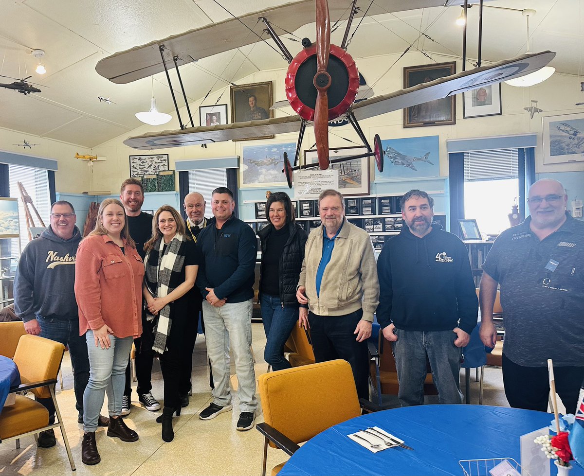 tvdsbaviation's tweet photo. Happy Friday! It was great to meet the knowledgeable #427wing group. Honoured to be new members! Such a warm welcome and space filled with history. Excited to introduce students to this incredible group. @NathanFrom1 @MrCasey27 @montcalmguides @ageIQwaistline @BriscoeClass https://t.co/eVjvLZsD5t