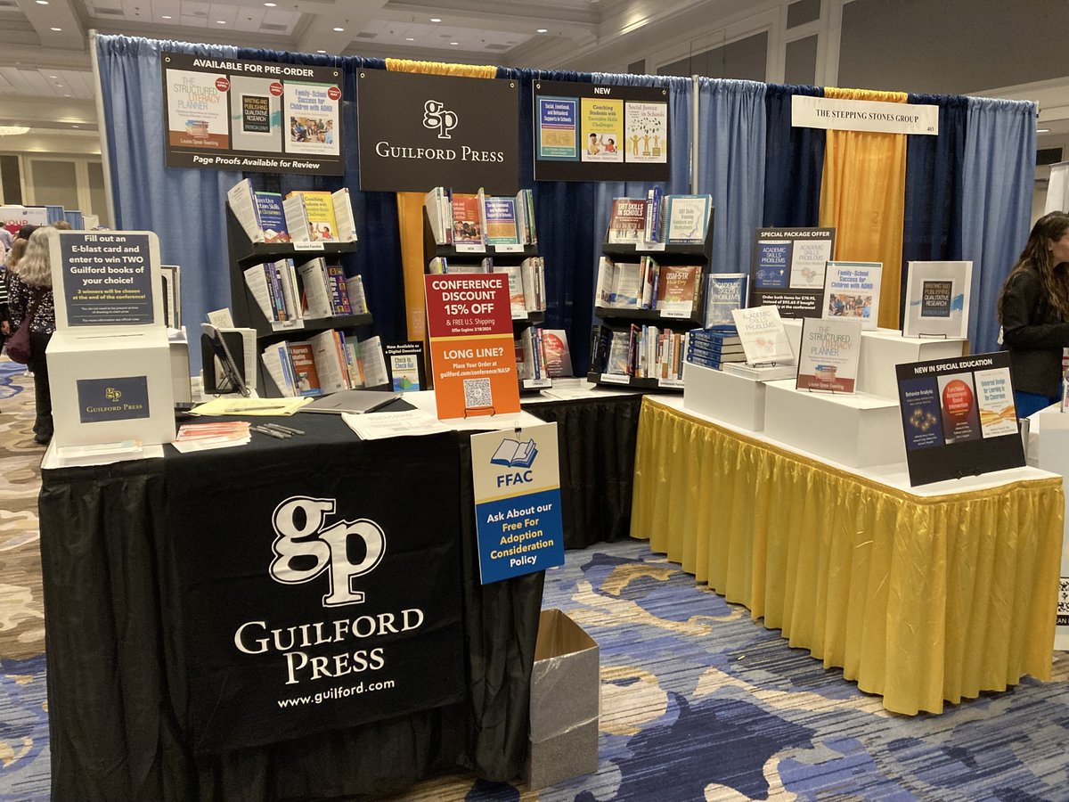 Guilford has touched down in New Orleans for the @nasponline Annual Convention! Thanks to Thomas Power, Jennifer Mautone, and Stephen Soffer, coauthors of 'Family-School Success for Children with ADHD', for stopping by our booth. If you're attending, come browse our books!