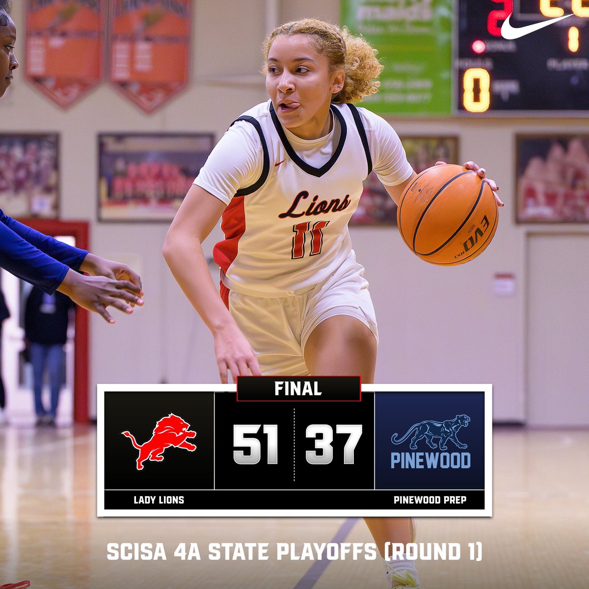 MOVING ON! Lady Lions will face Hammond on Monday in the Elite 8!

Ryley Jolly led all scorers with 16 points. 

#CourageToSucceed