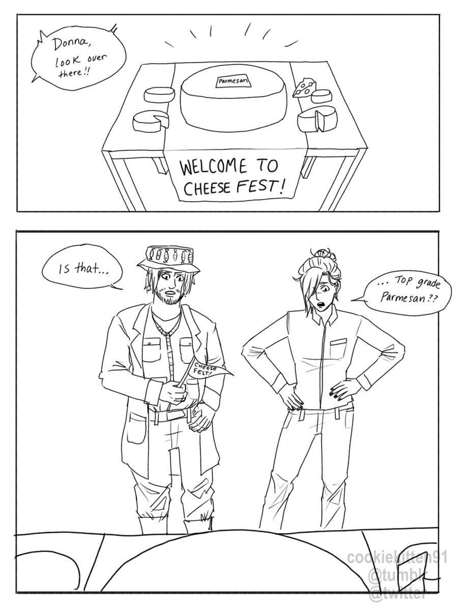 cookiekitten91's tweet photo. RE8 human au, featuring Donna and Moreau getting arrested for stealing cheese.
Also, Alcina goes to the jail but she only bails Donna out.
#ResidentEvilVillage https://t.co/BqcH2179Qc