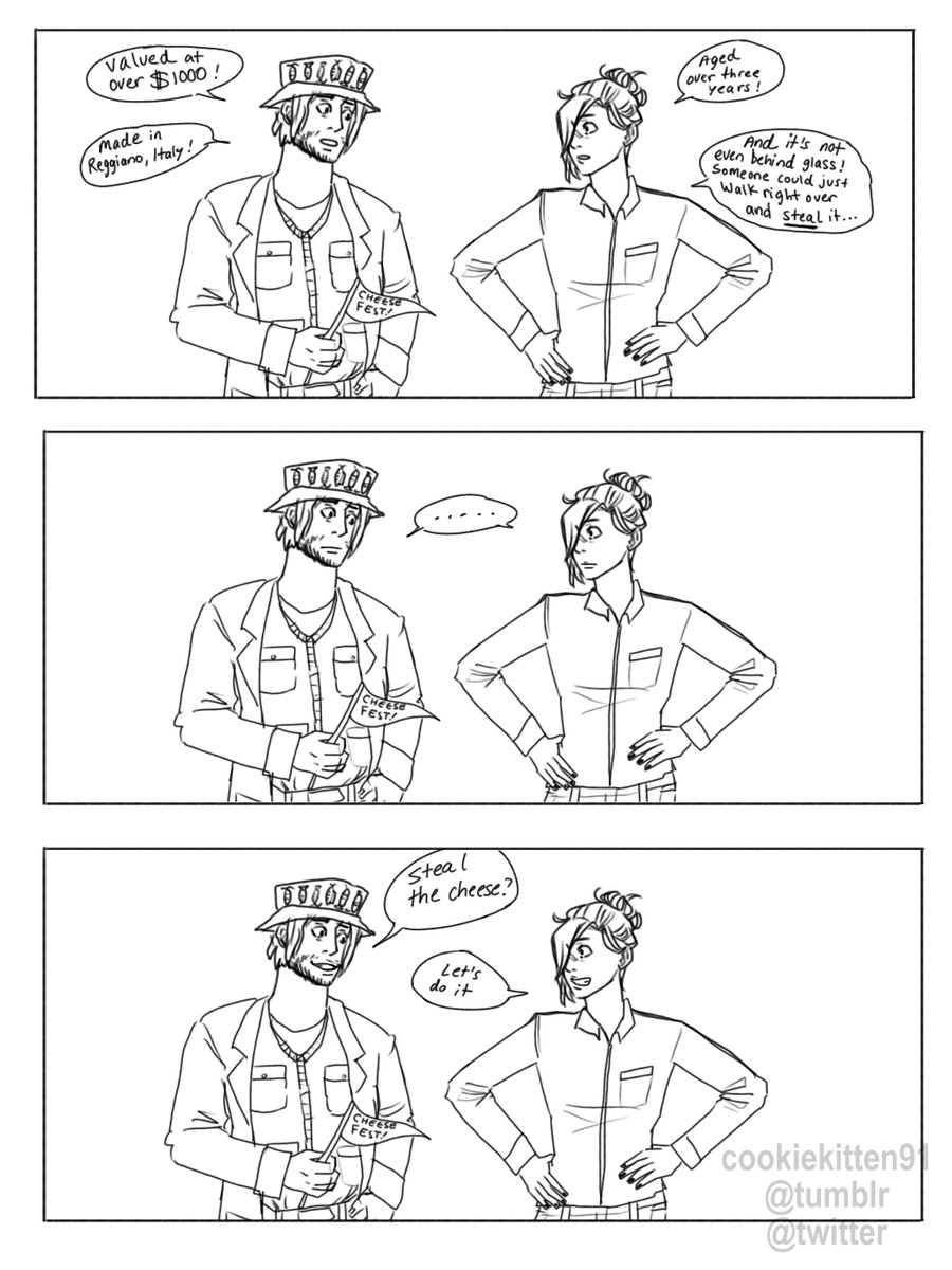 cookiekitten91's tweet photo. RE8 human au, featuring Donna and Moreau getting arrested for stealing cheese.
Also, Alcina goes to the jail but she only bails Donna out.
#ResidentEvilVillage https://t.co/BqcH2179Qc