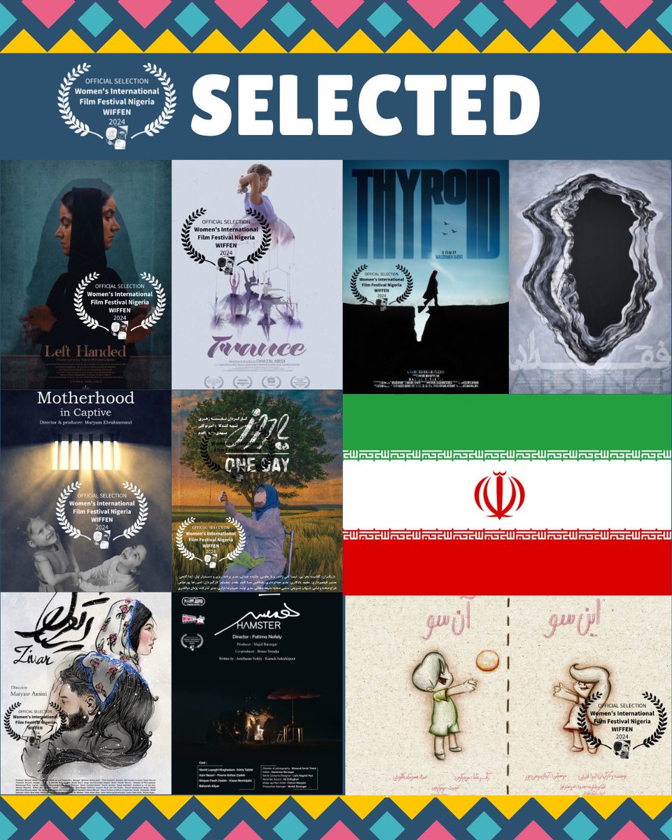 Congratulations Iran! WIFFEN has selected these awesome films from IRAN for the eclectic film festival in March 2024. Tell us if you can see your film in the line up. P.S Do you know that Iran has the highest number of female film directors in the world? <a href="/IranNigeria/">Embassy of I.R.Iran🇮🇷 in F.R.Nigeria🇳🇬</a> #WIFFEN24
