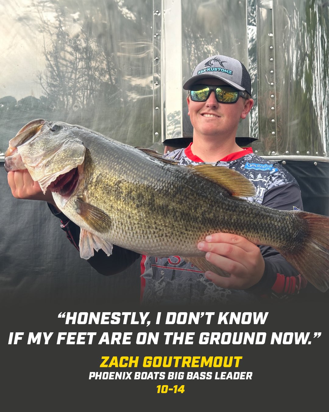 Bassmaster on X: Zach Goutremout caught a ten pounder on Lake Ouachita,  which makes him the current Phoenix Boats Big Bass Leader! Will we see  another double digit make it to the