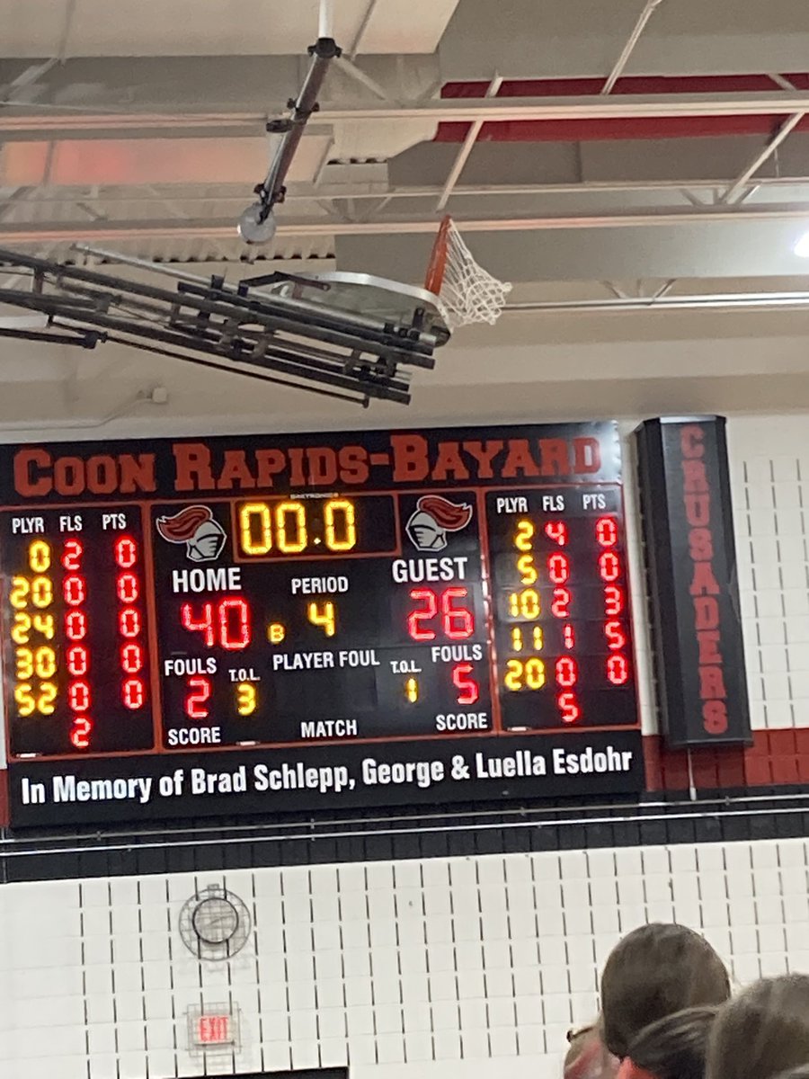 richstoffers's tweet photo. COON RAPIDS-BAYARD Crusaders win this one over HLV, Victor 40 to 26 in Region 2, 1A tourn. action @huskerblankman ! Next up: Newell-Fonda?!?!!!!! #CrusadersWin https://t.co/rBlP9LJyLS