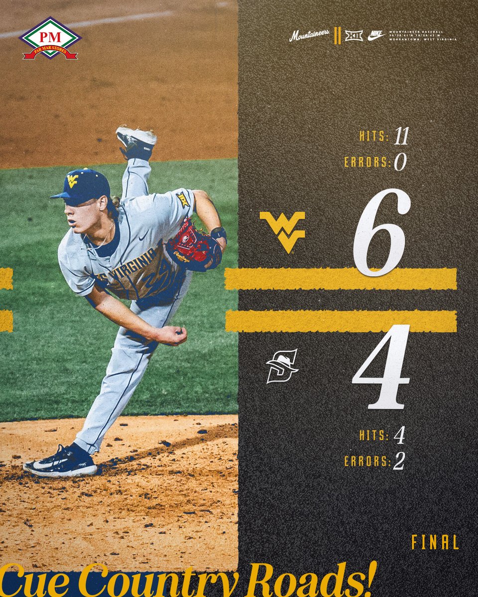 WVUBaseball's tweet photo. 🎶CUE COUNTRY ROADS!!

#HailWV https://t.co/nW9AkEVZui