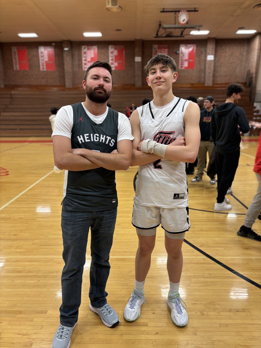 SpinDavies's tweet photo. Squeezed into Cade’s jersey for senior night at Cuyahoga Heights. Kid dropped a career-high 32.
Proud is an understatement! #ImJustAFan https://t.co/JF8AcJ6JL2