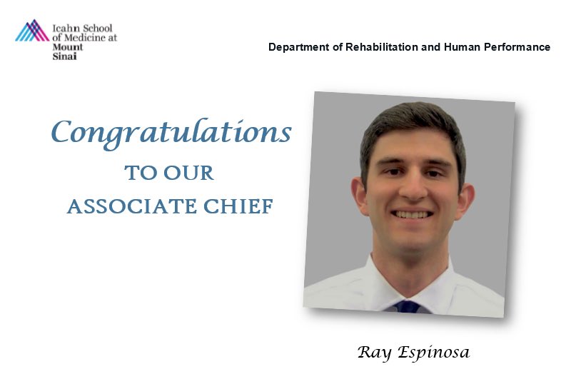 MountSinaiRehab's tweet photo. Congratulations to our new chief and associate chief residents. We are so excited for what’s to come. #chiefresident #physiatry https://t.co/5s2IVK9ckY