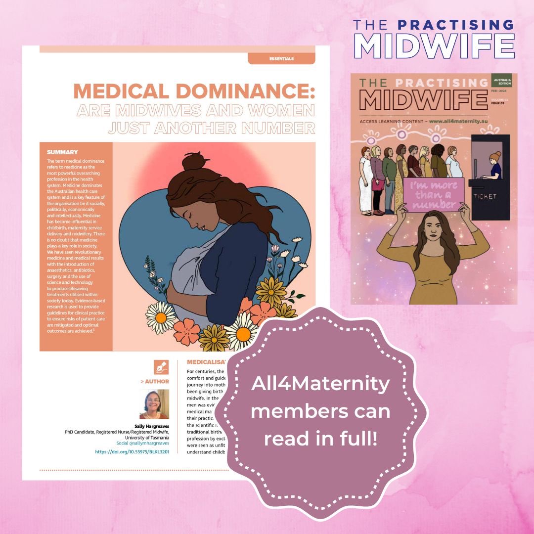 🤱🏽’Medical Dominance: Are Midwives and Women Just Another Number’? In this article, Sally Hargreaves, Midwife and PhD candidate, explores the impact of medicalisation on midwifery care.