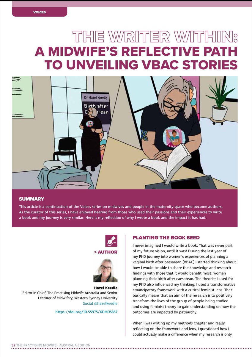 🤱🏽A continuation of the Voices series on midwives and people in the maternity space who become authors. Written by @HazelKeedle this is an excellent reflective piece on Hazel’s path unveiling VBAC stories.