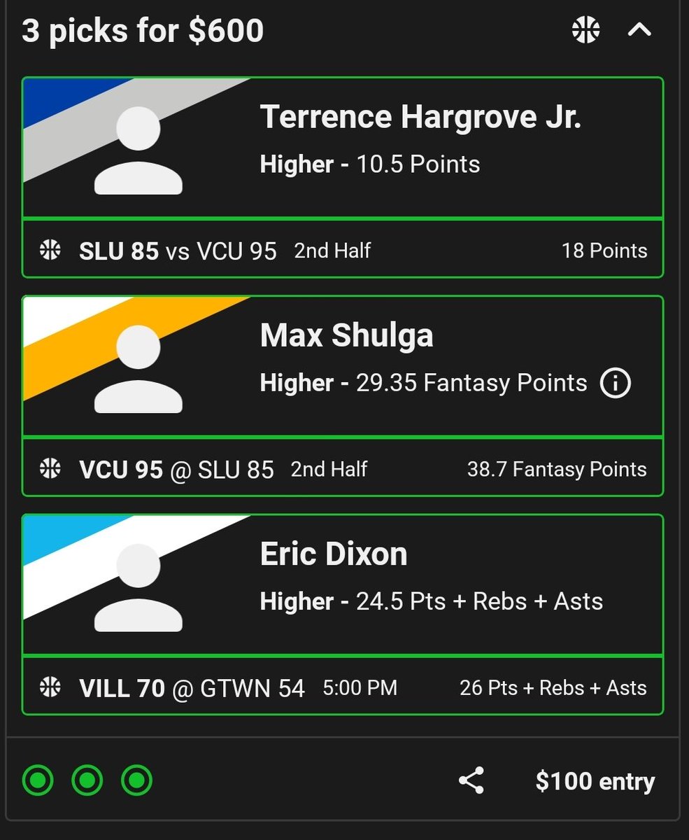 These props were just to low I def had to get in on that. @UnderdogFantasy