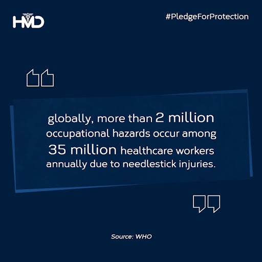 2 million #Needlestickinjuries per year among healthcare workers - a sobering statistic that demands attention. It's time to implement better #Safety protocols and support those on the front lines. #HealthcareSafety #Healthcare #healthcare #blooddisease #HIV #HMD #HMDHealthcare