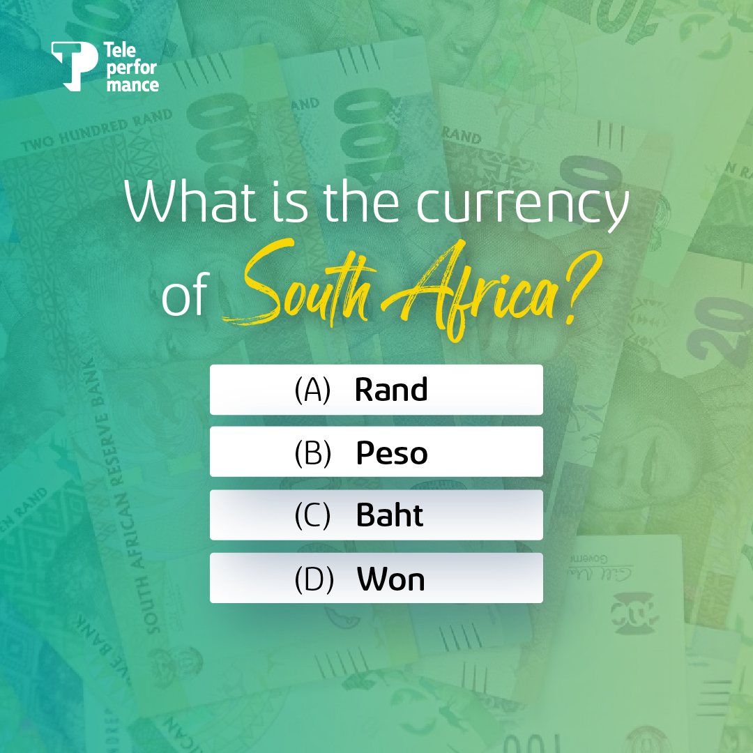 Nelson Mandela is featured on the banknotes of this currency. Do you know the correct answer? Comment now! #TPIndia #TheWorldlyAffairs #Question #Saturday #Morning #Employee #Engagement