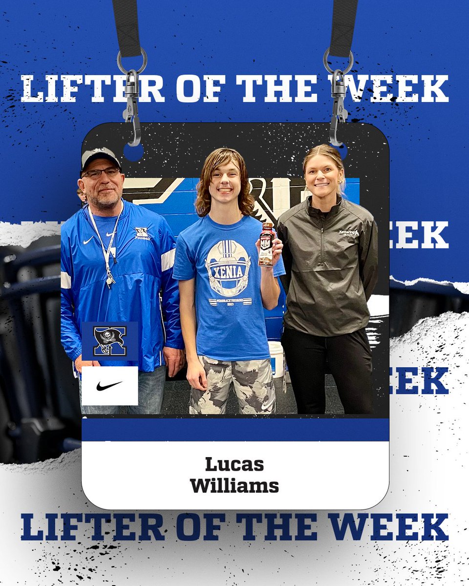 Congrats to @1LucasWilliams for being selected this week's Lifter of the Week. Coach @FoubertMatt said Lucas has improved in taking coaching, improving technique and working hard. He has really become a lead by example guy! #FinishTheFight @XeniaAthletics