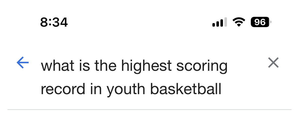 MNWriter88's tweet photo. Watching the replay of last night’s @IowaWBB game with my 9 year old, who missed it due to her bball practice. She just borrowed my phone to “search up something” — here’s her query. The Caitlyn Clark effect is real! 💛🖤💛🖤 https://t.co/d9BR2ya8kX