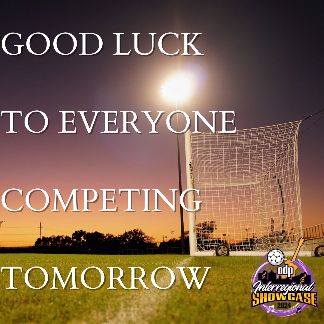 Good luck to all the teams competing at the 2024 ODP Interregional Showcase tomorrow!⚽️