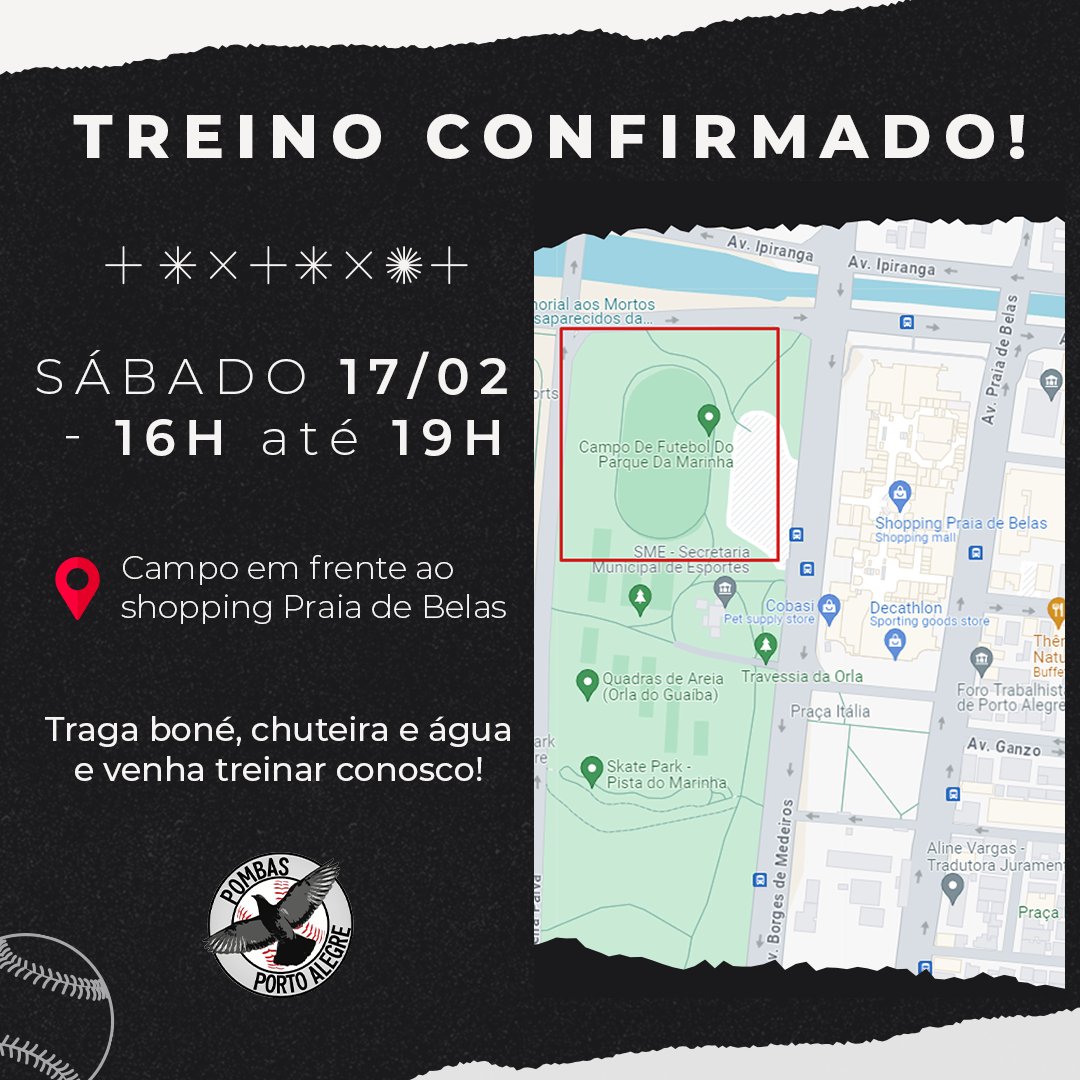 pombaspoa's tweet photo. Treino desse sábado confirmado, apareça e venha curtir o esporte com a gente!

#beisebol #baseball #beisebolbrasil #mlb #mlbnobrasil #mlbnaespn https://t.co/1KI4jWE5zo