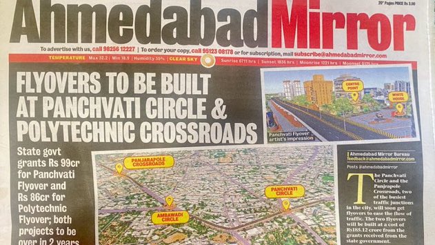 Amdavad will end up killing its liveability in the long run by trying too much to appease caaaarwallahs. 😋

At a time, when cities need more investment in public transport &amp; walk infra, they are busy creating a maze of flyovers all over the city. 

Let’s see what it results into