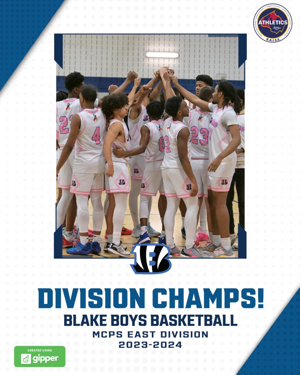 Congrats to Boys Basketball - with tonight's 78-65 victory over RM, the Bengals have clinched the 2024 MCPS East Division Championship! Way to go, Bengals!
