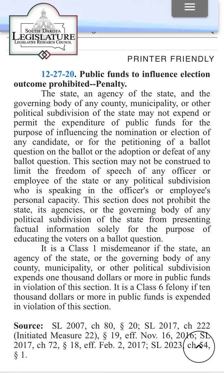 ReynoldNesiba's tweet photo. If a SD Congressman is running for reelection and the state’s GOED features him in a commercial is the state violating SDCL 12-27-20? Asking for a friend. https://t.co/rTqK1TN0hL See https://t.co/OMpxBUktW0. https://t.co/UNwzJctq17