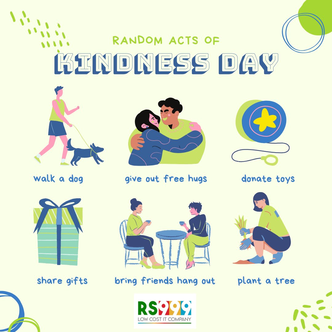 Random Acts of Kindness Day 

#randomactsofkindnessday #randomactsofkindness #bekind #kindnessiscool #kindnesscounts #kindnessofstrangers #kindnesswins #kindnessiseverything #loveandkindness #goodhuman 

Website in Rs999 zurl.co/GTrU