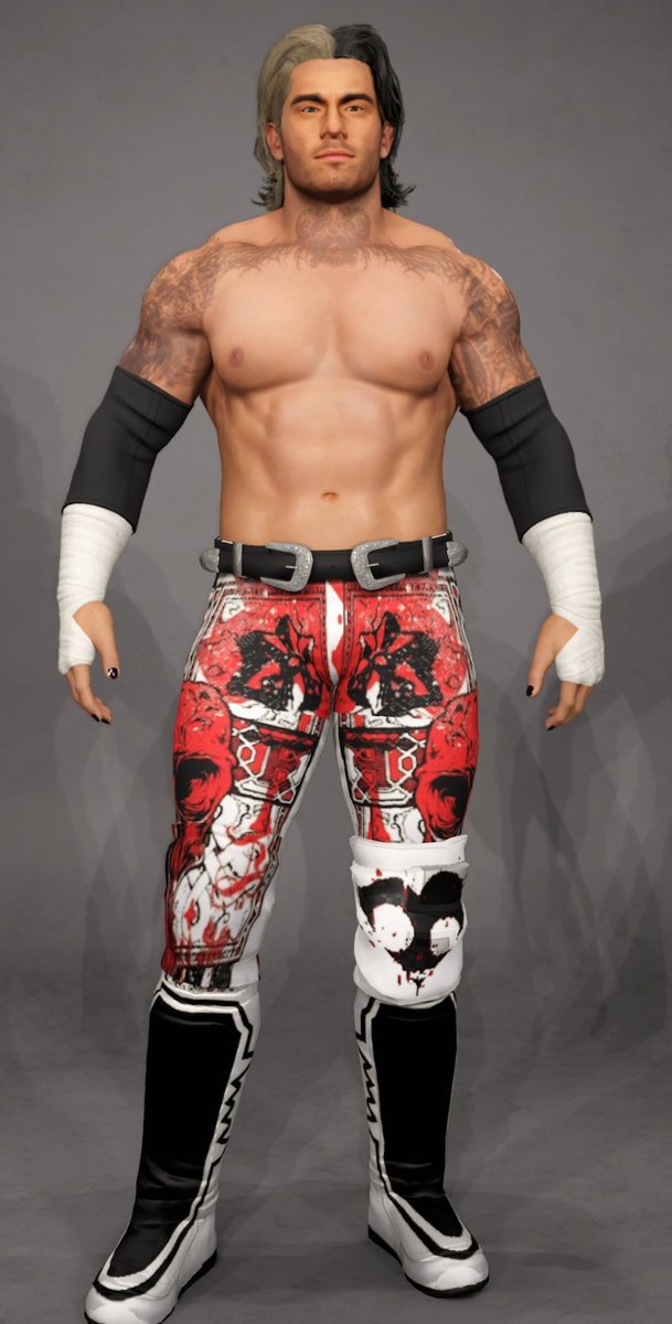 SvR 2010 has me in a chokehold rn as I saw Matt Hardy in it and for some reason love the tape/elbow pad combo? But it looks kinda shit in practice.