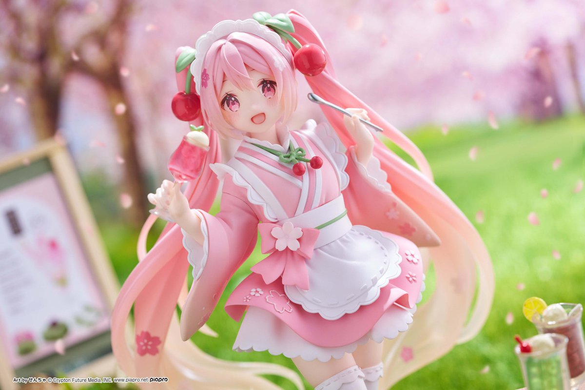 お知らせ】 タイトー様からプライズで登場する「#桜ミク 和風喫茶ver