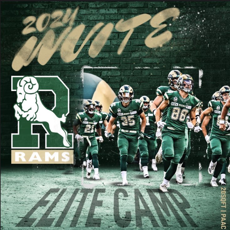 Thank you @CoachMcConkey and the <a href="/reginarams/">University of Regina Rams</a> for the personal invite to the Rams Elite Football Camp in the summer! Can’t wait to showcase my skills and ball out!