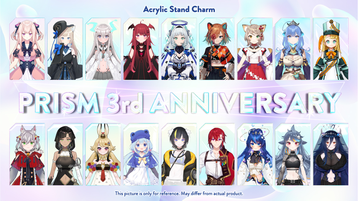 PRISMproj's tweet image. 📢PRISM Project&apos;s 3rd-year anniversary merch is now on sale!📢

Celebrate with acrylic stand charms of every single PRISM Agent!🎉

⏰Orders Close: 2/29 @ 06:59 PT (2/29 23:59 JST) 
prismproject.booth.pm/items/5495098

#PRISMProject #PRISM3RDANNI