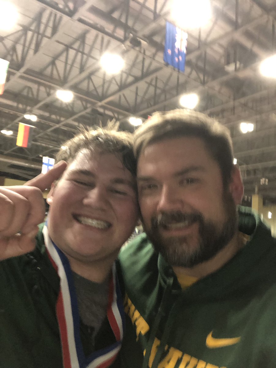 CoachMikeRiddle's tweet photo. So proud of @CarterGuillaum1  A tremendous effort to repeat as State Heavyweight Champion. He’s ALL heart and does things the right way. Epitome of a champion! #WeAreSaintX #BacktoBack https://t.co/KQEboQeUUG