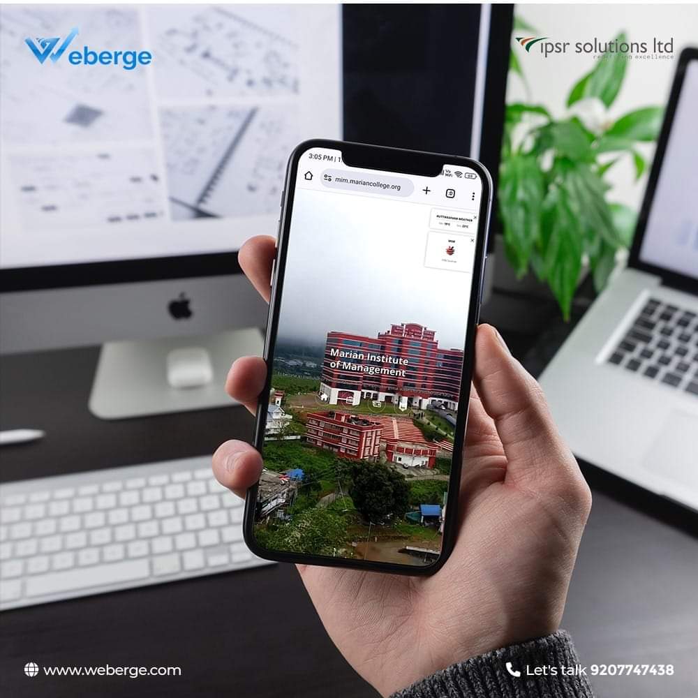 WebergeIndia's tweet photo. Experience seamless browsing on the newly launch of Marian Institute of #launch Management website, meticulously crafted by our expert team at Weberge. Specializing in accreditation-friendly design and robust server management, https://t.co/D9OWd9oCcr