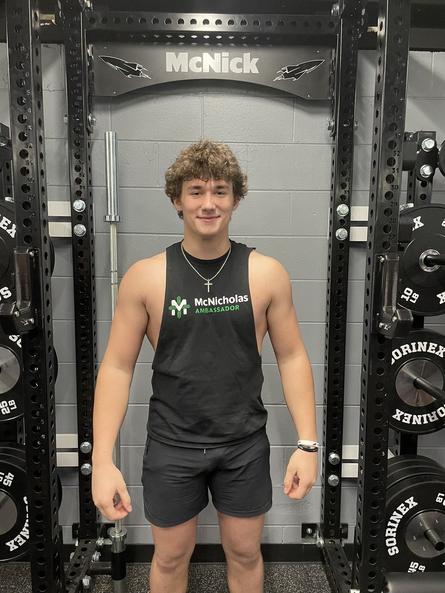This is my most dedicated athlete since I’ve been at McNick. I’ve probably missed more sessions than him. He was 161lbs. as a rising sophomore. As a rising senior, he’s 217lbs. just benched 230, broad jumps 9’6.5, predicted trapbar 1rm near 600lbs. Best part - amazing kid!!