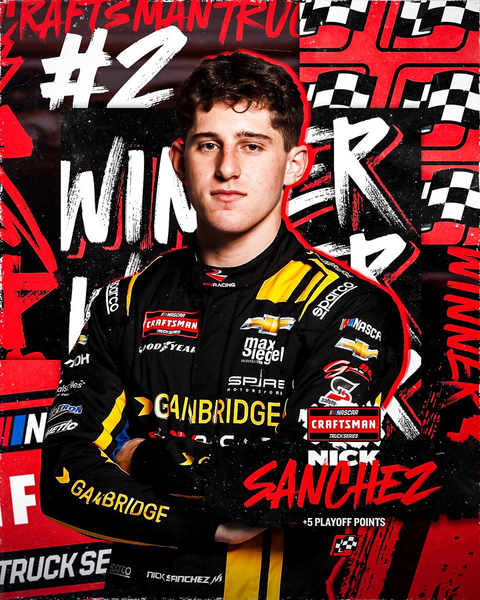 NASCAR_Trucks's tweet image. OFFICIAL: The No. 2 was the leader at the time of caution.

@Nicksanchez080 gets his first career win at @DAYTONA!