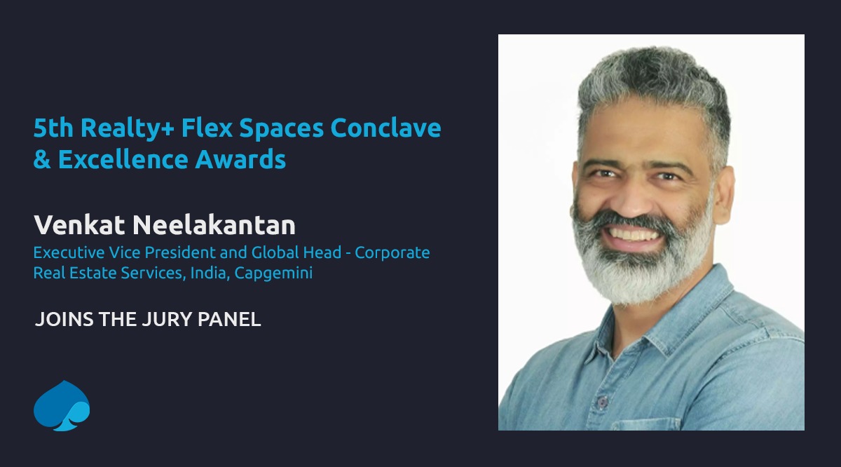 Venkat Neelakantan, Executive VP & Global Head - Corporate Real Estate Services, India, Capgemini, is joining the 5th Realty+ Flex Spaces Conclave & Excellence Awards this February 21, 2024, as a jury panel member. Stay tuned for more updates from the event.
#GetTheFutureYouWant