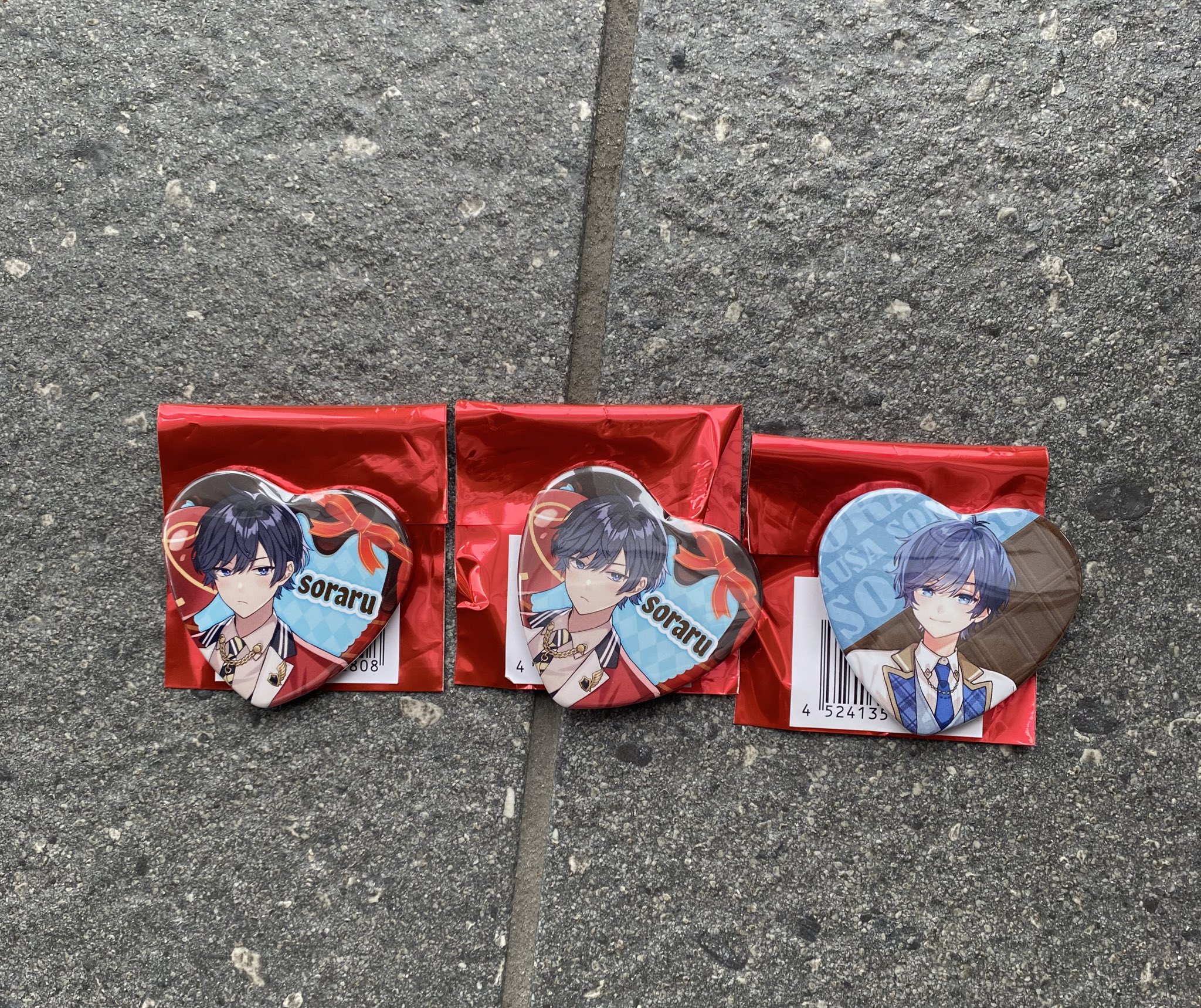 そらまふうらさかバレンタイン坂田缶バッチ24個等身さかた