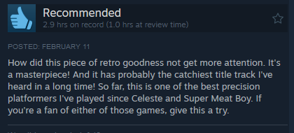 mrrunandjump's tweet photo. Welcome to all of our new players! Especially this guy 🥰

You love Celeste? Super Meat Boy? Get on in here and Run and Jump with us on Steam! 

https://t.co/6q1WTYIuVn

Music props to @fatbard and @thatandyguy 

#steamgames #platformers #bestof2023 #indiegames https://t.co/mXFZsvTNBx
