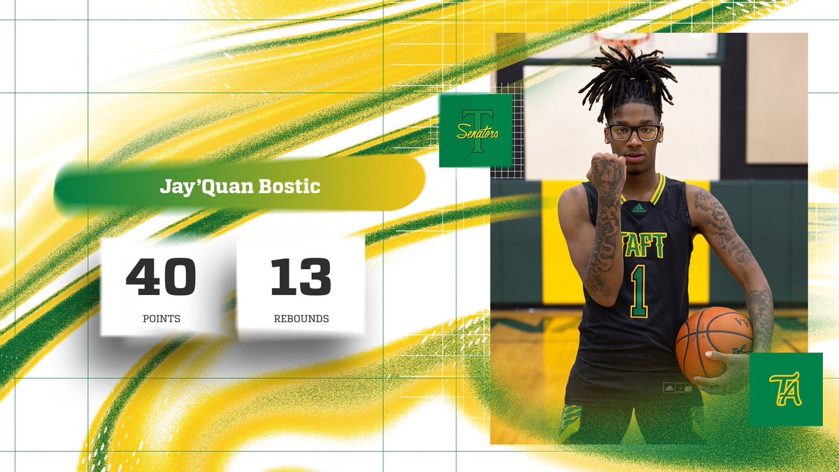 Tonight’s Player of the Game - JAY’QUAN BOSTIC! Dropped 40 points and pulled down 13 rebounds in the Senators win over Aiken!