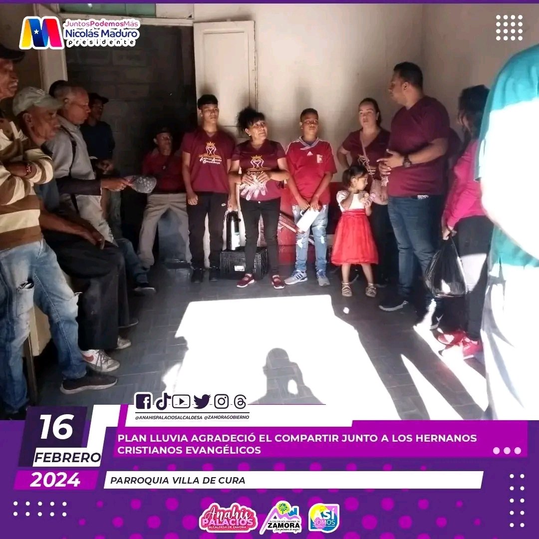 #16DeFebrero Equipo de Plan Lluvia, agradeció a Dios y a los hermanos Cristianos Evangélicos por el desayuno, el compartir y por orar por cada uno de los trabajadores que estaban en el punto de encuentro, listos para la jornada de trabajo.

#PlanLluvia
#VilladeCura